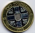 Гернси( Великобритания)---2 фунта 1998г.