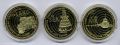 Тристан де Кунья---набор монет по 1 кроне 2012г.позолоченный