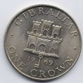 Гибралтар---1 крона 1969г.