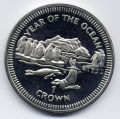 Мен остров(Великобритания)---1 крона 1998г.Год океана, пингвины и тюлени