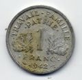 Франция---1 франк 1942г.