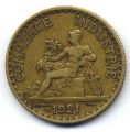Франция---1 франк 1921г.
